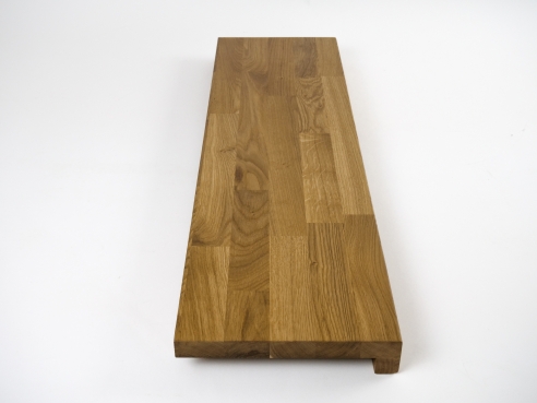 Window sill Oak Select Natur A/B 26 mm, finger joint lamella, hard wax oil nature, with overhang